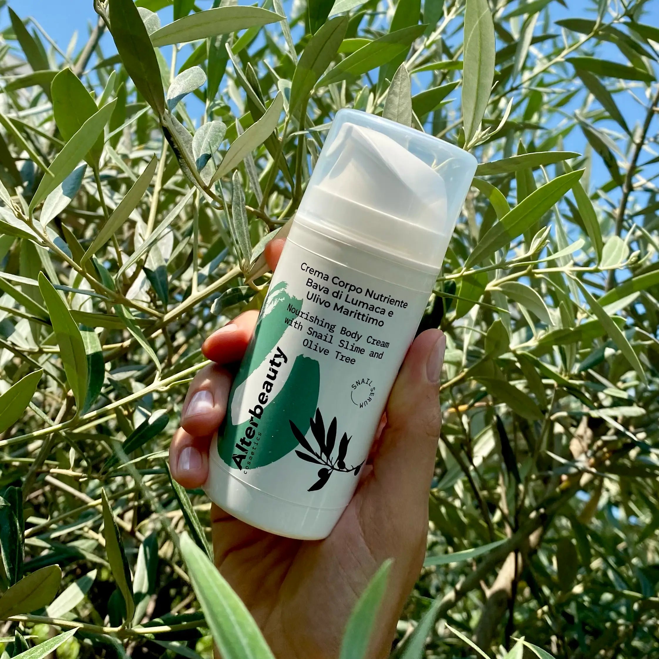 Crema Corpo Nutriente Bava di Lumaca e Ulivo Marittimo