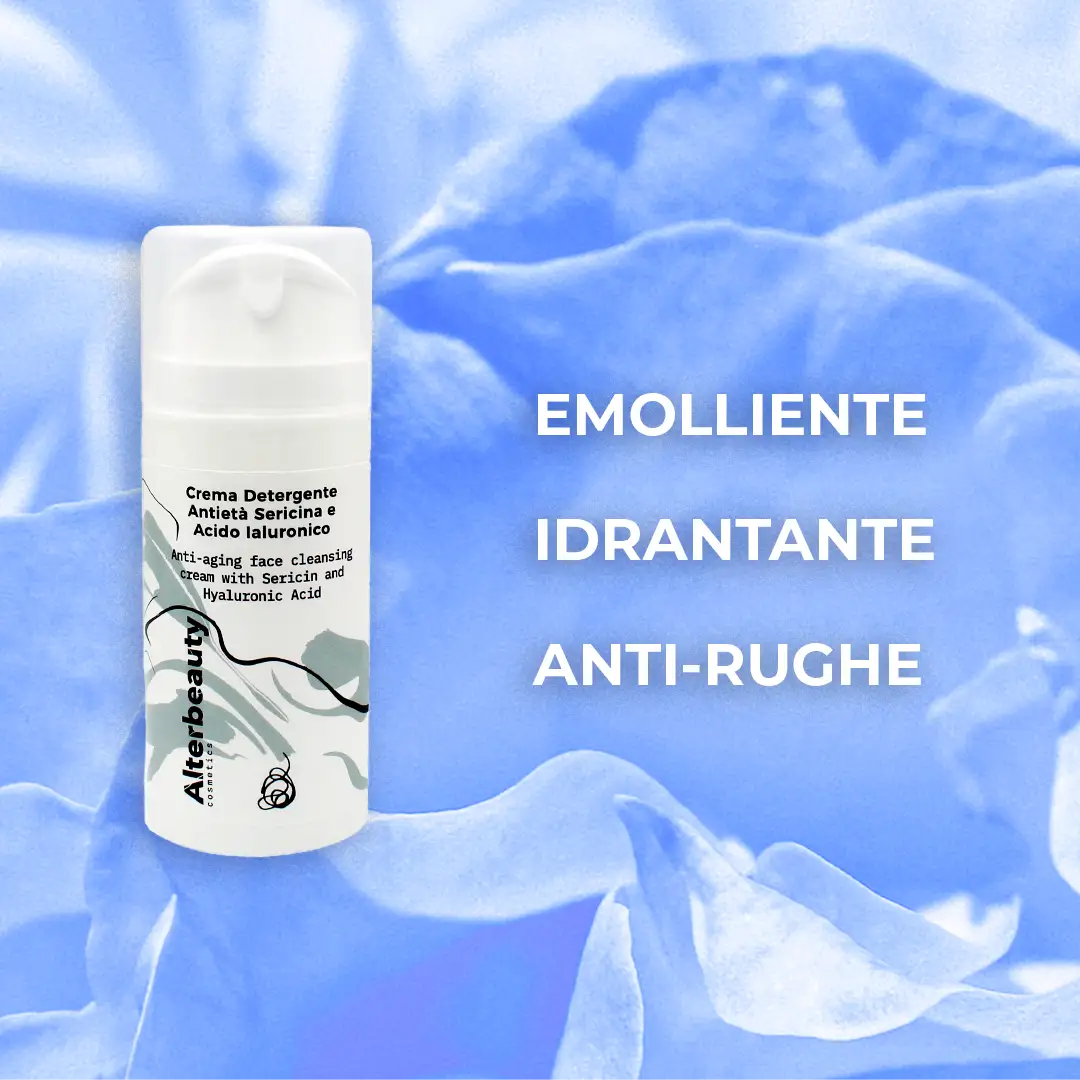 Crema Detergente Anti-età Sericina e Acido Ialuronico