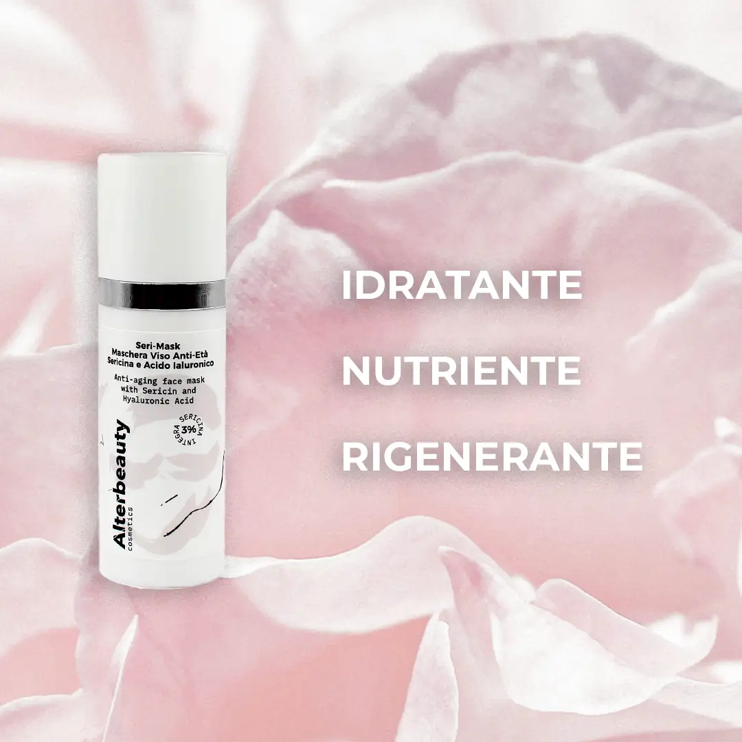 Seri-Mask Maschera viso Anti-età Sericina 3% e Acido Ialuronico