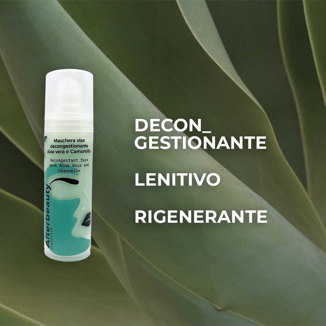 Maschera viso Decongestionante Aloe vera e Camomilla